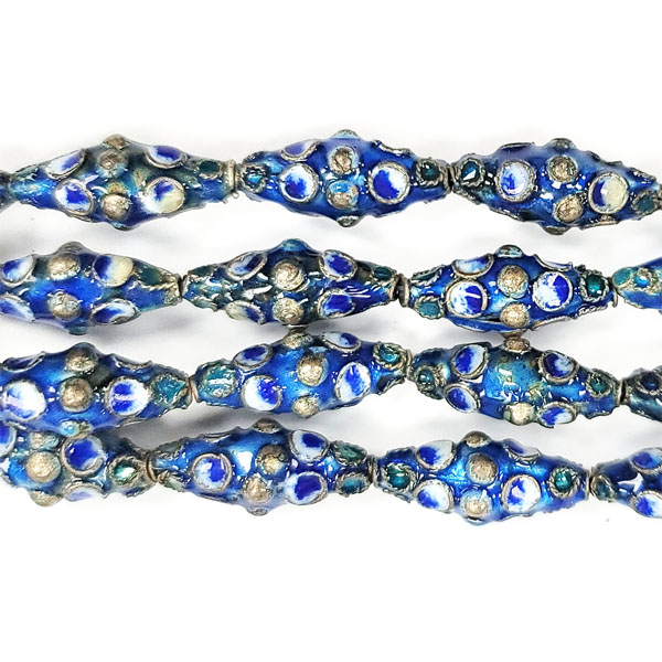 ENAMEL DIAMOND 10X20MM LIGHT BLUE